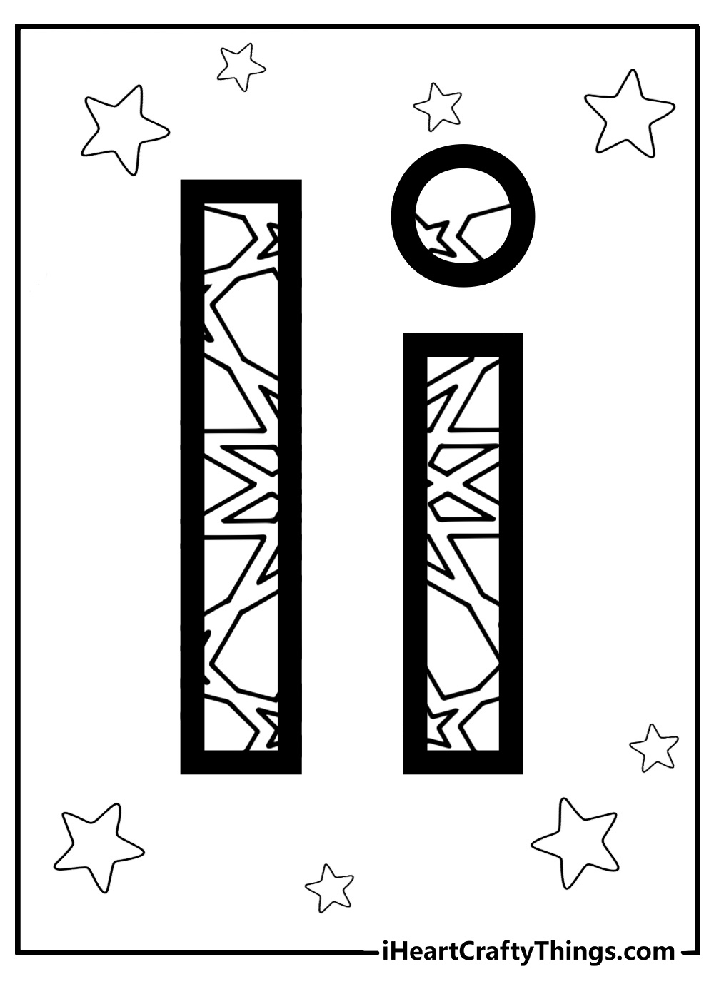 Letter i coloring sheet