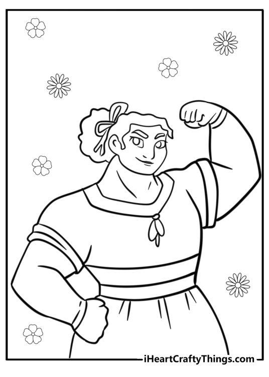 Luisa encanto coloring page