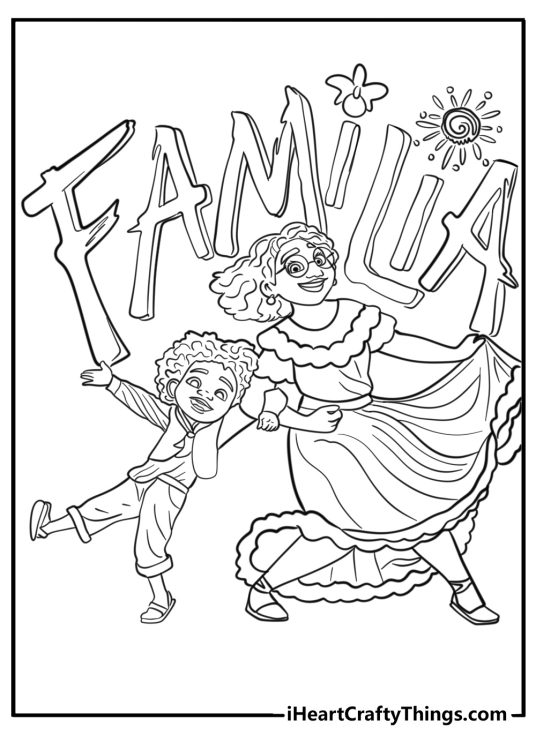 Madrigal family encanto coloring pages