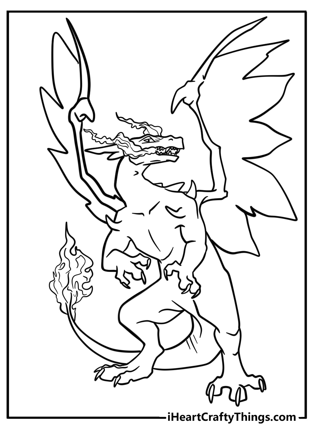 Mega charizard coloring page