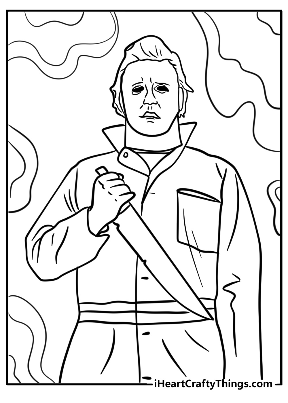 Michael myers coloring page