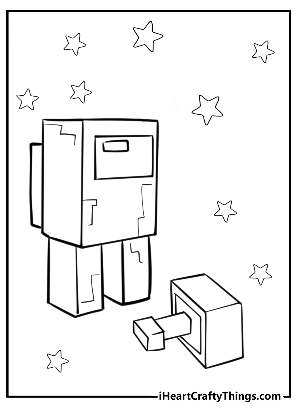 Minecraft among us coloring pages