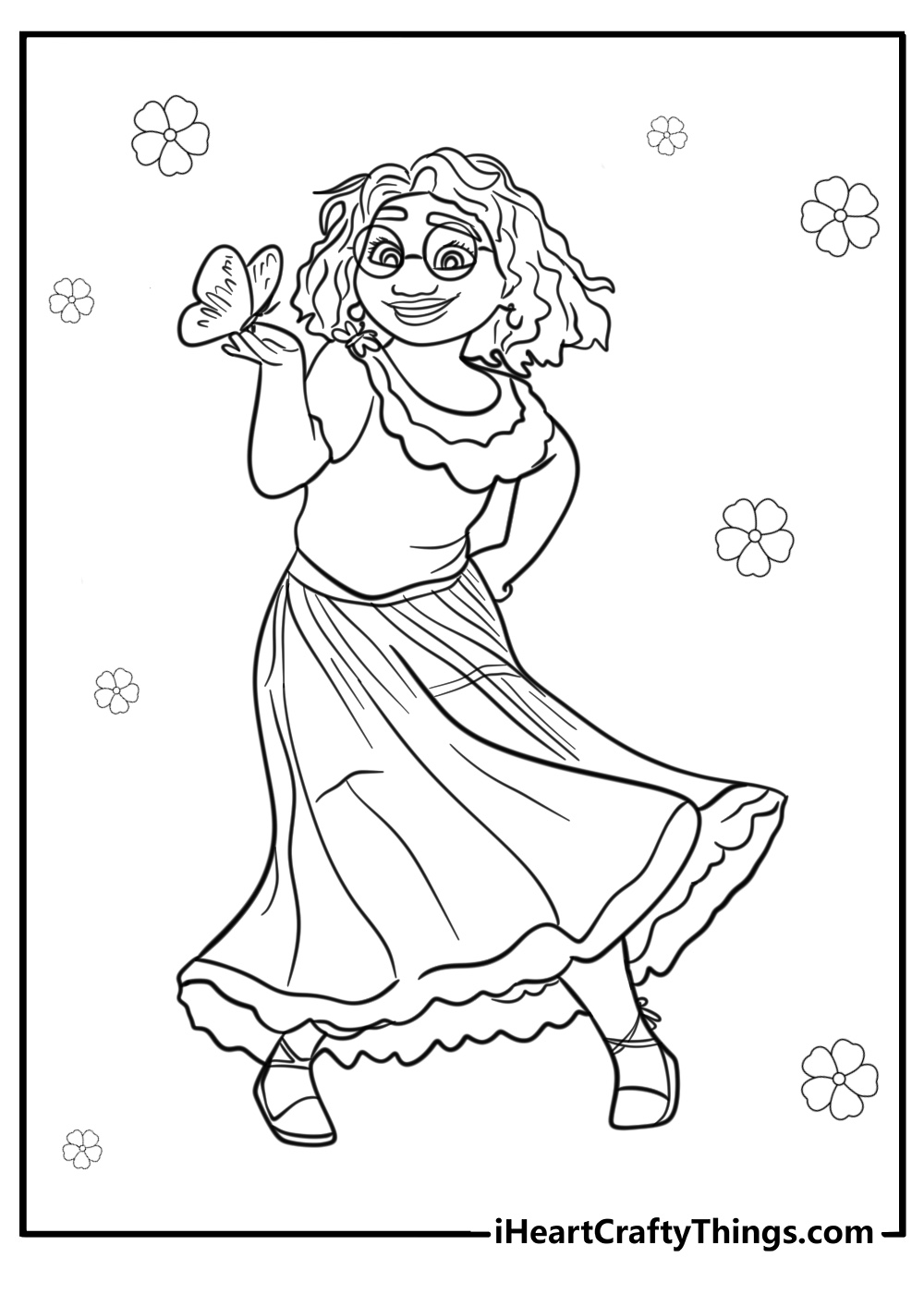 Mirabel encanto coloring page