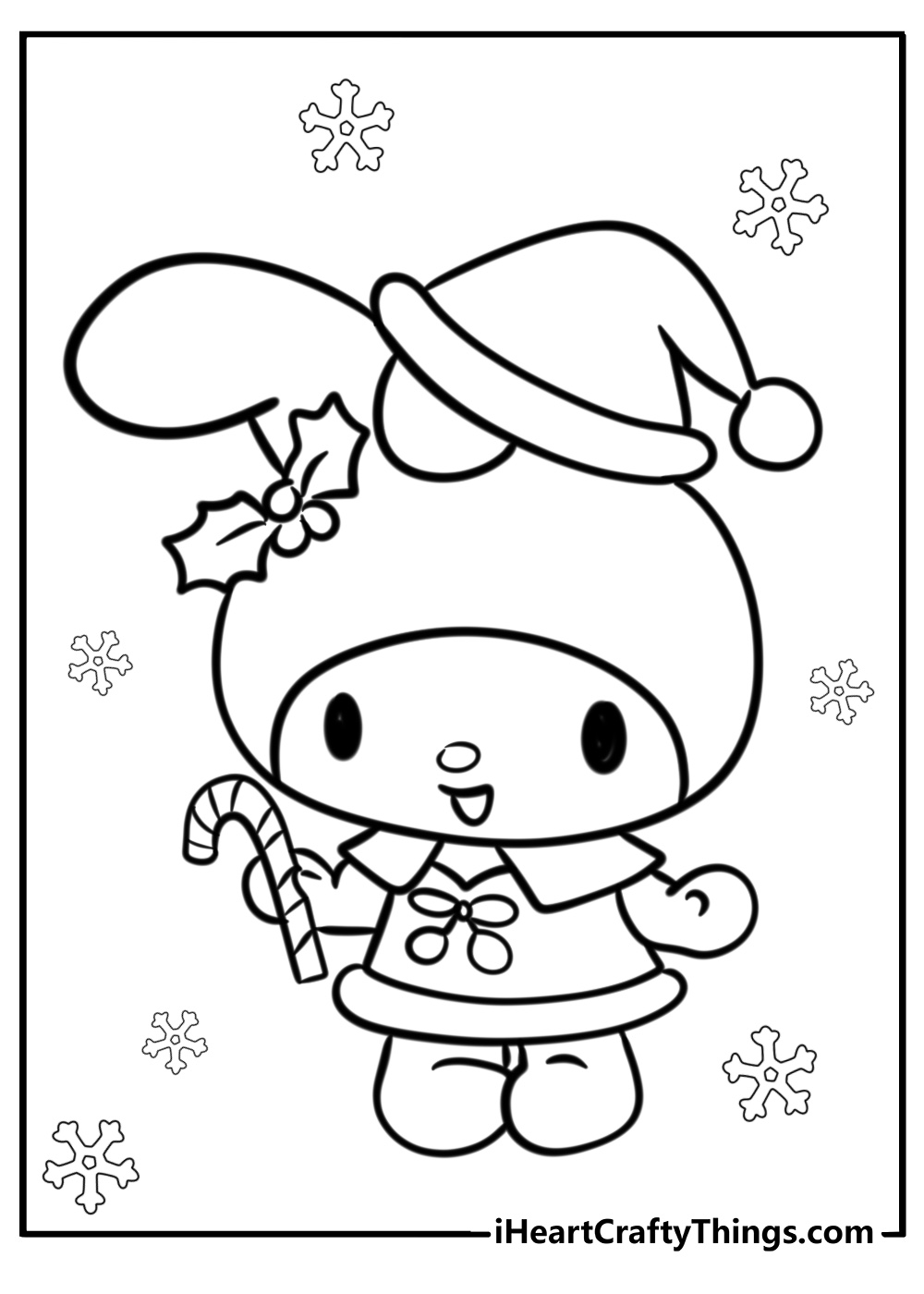 My melody christmas coloring pages