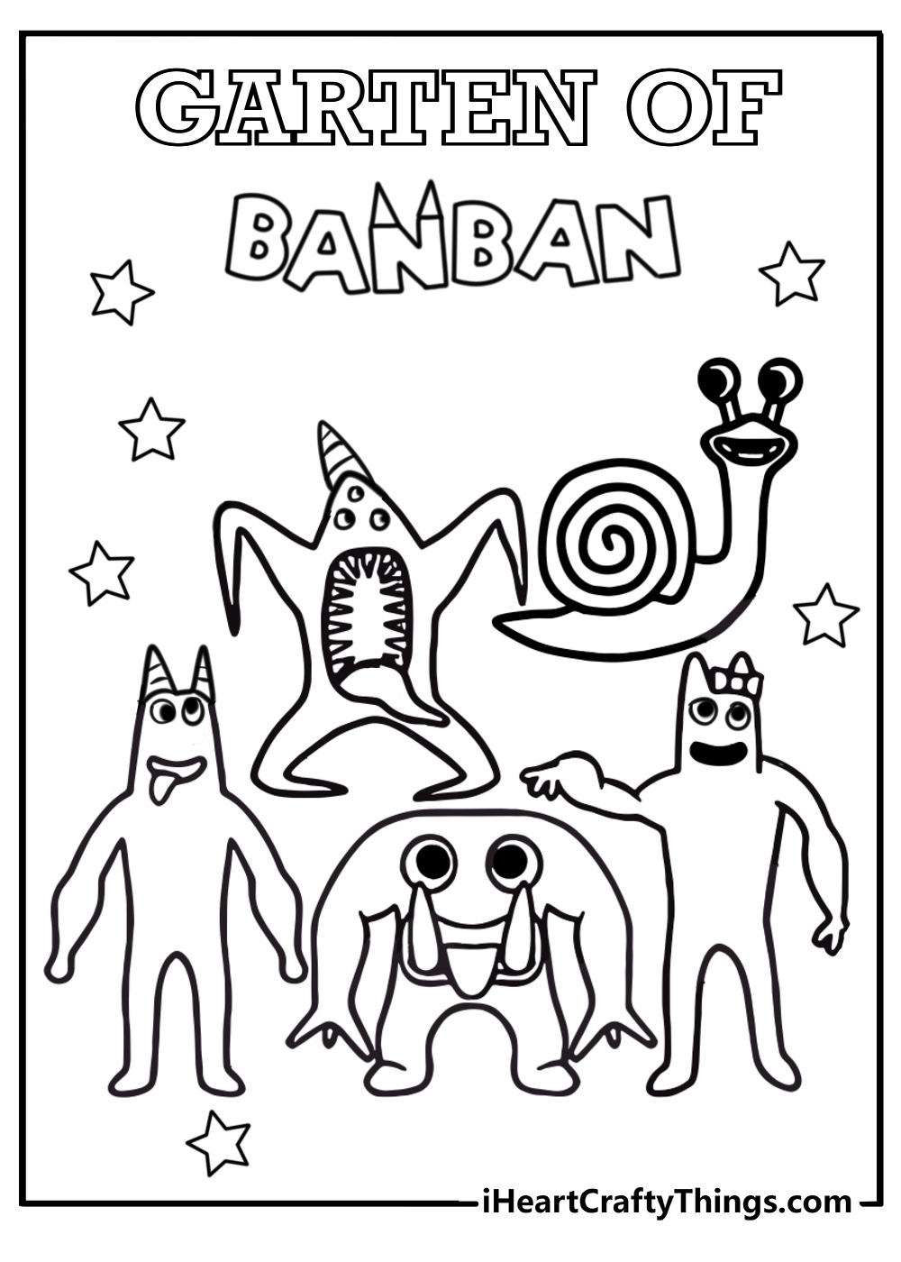 Nightmare banban coloring pages