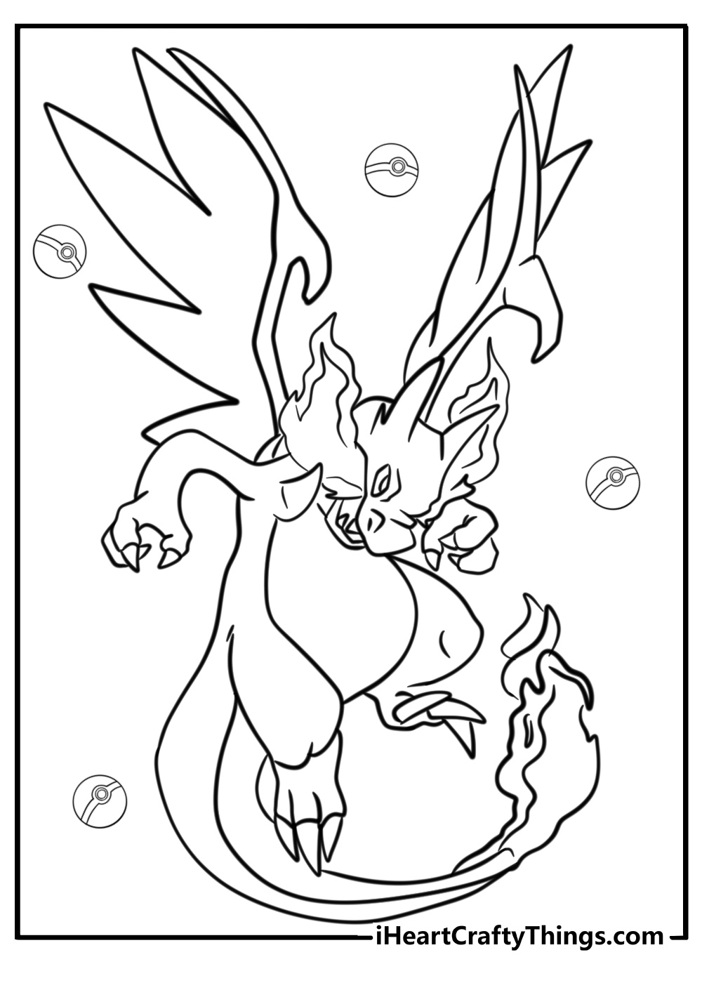 Pokemon mega charizard x coloring pages