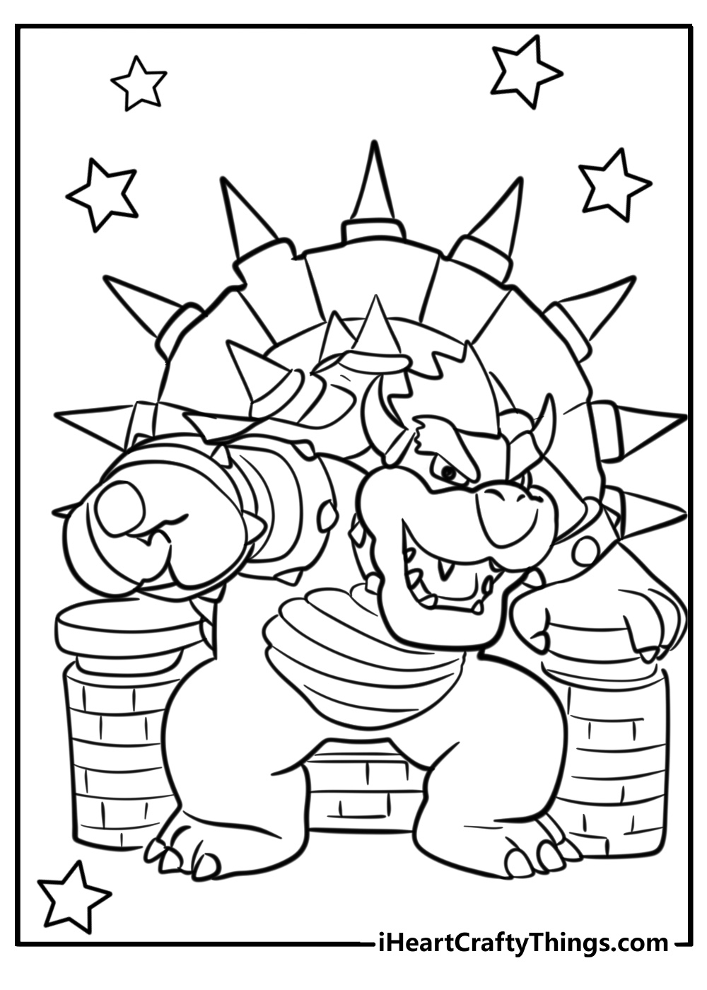 Printable bowser face