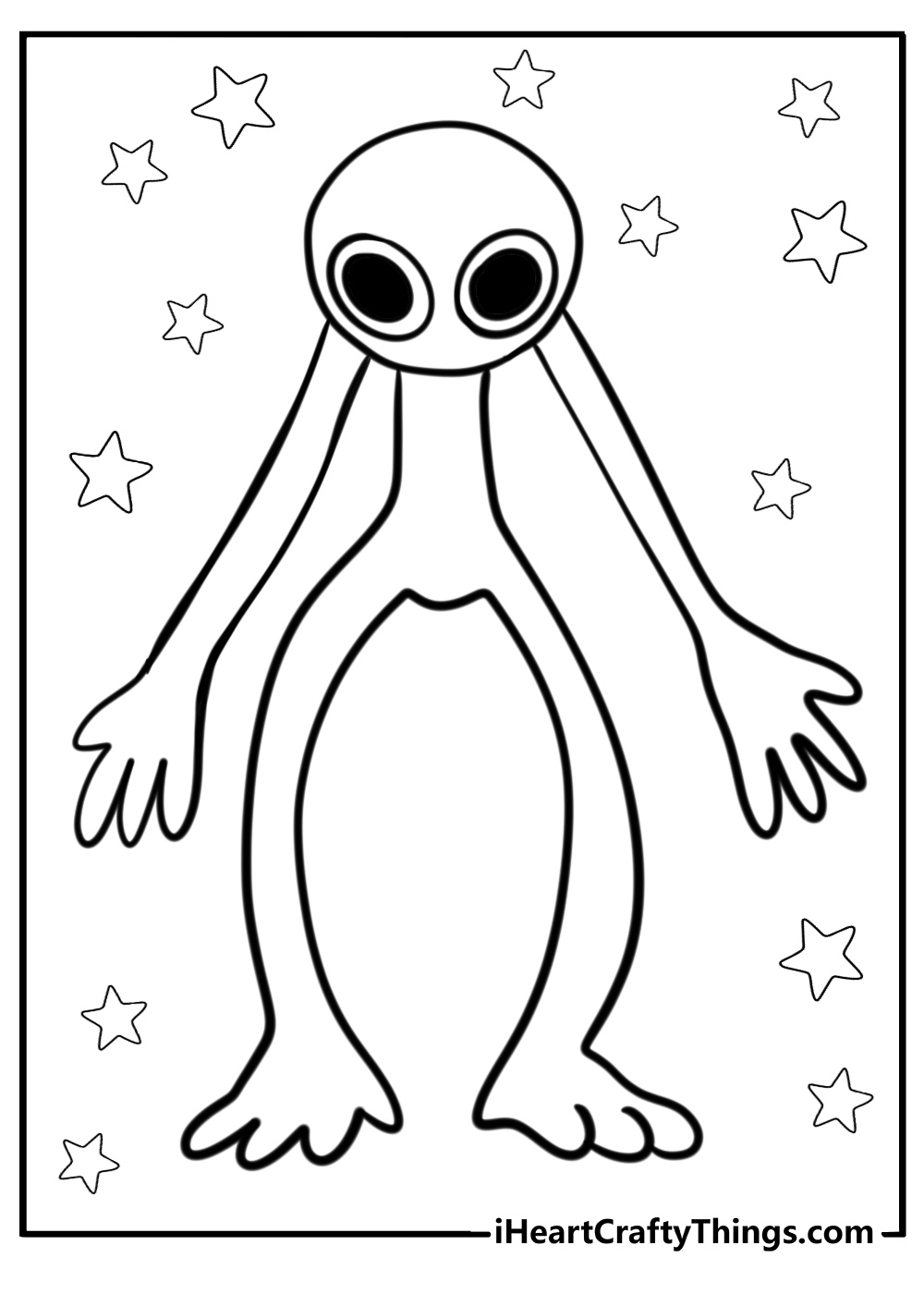 Purple rainbow friends coloring page