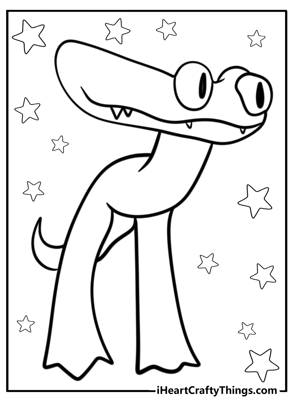 Rainbow friends coloring pages cyan