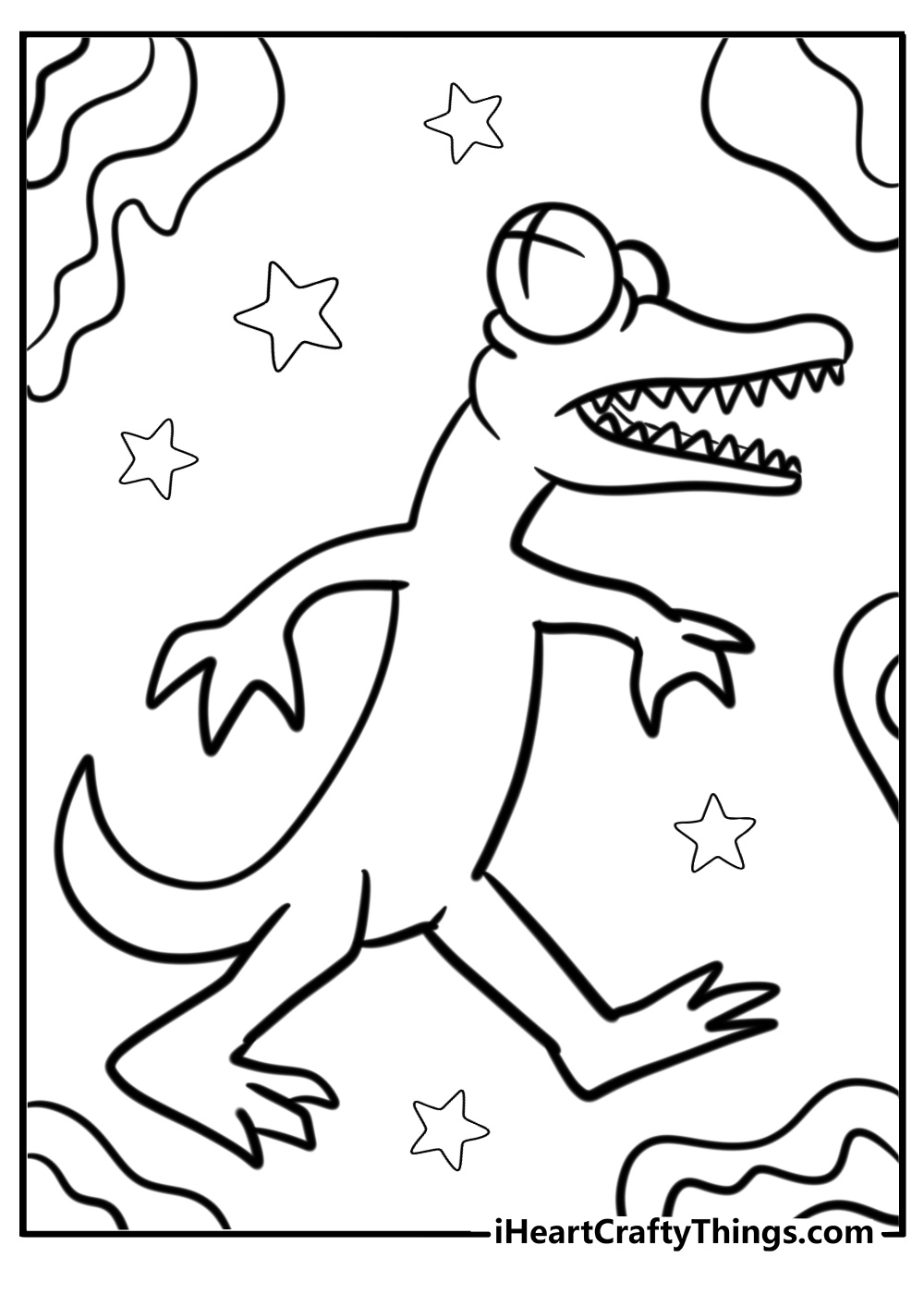 Rainbow friends coloring pages orange