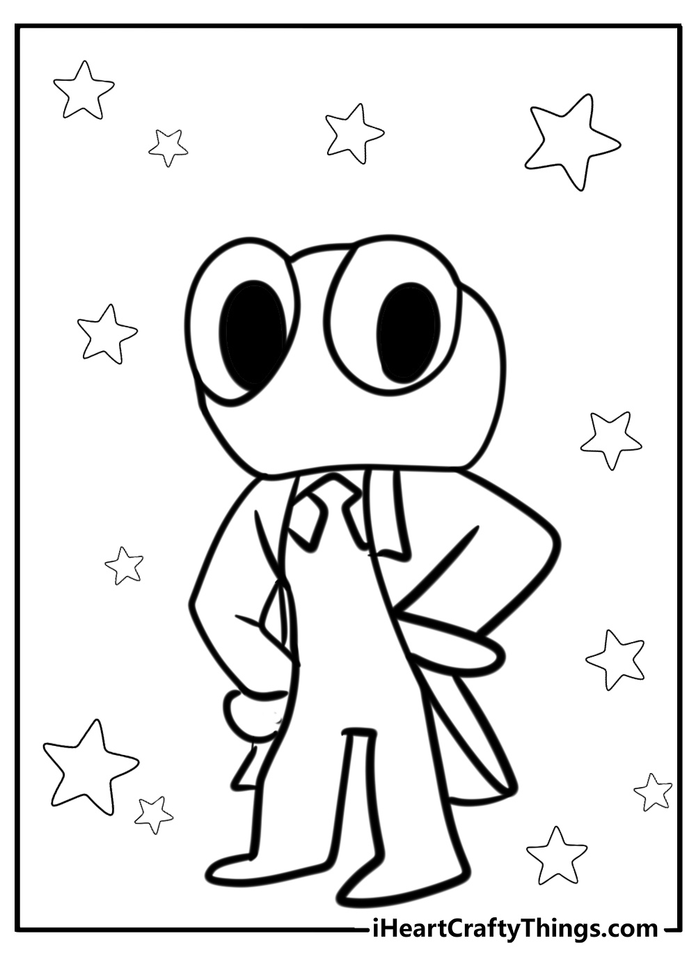 Rainbow friends coloring pages red