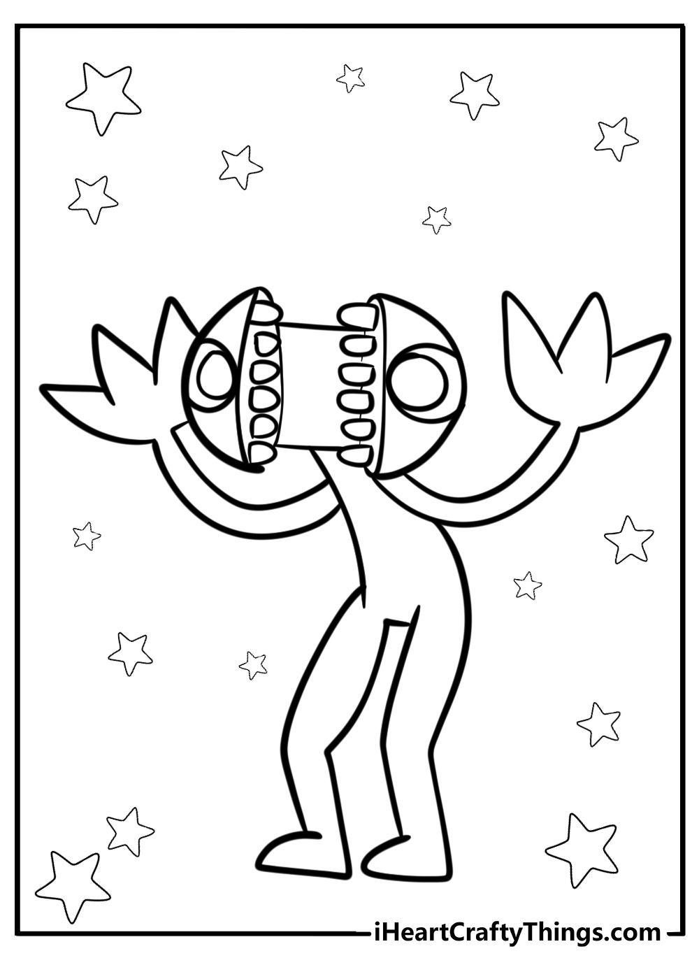 Rainbow friends coloring pages teal