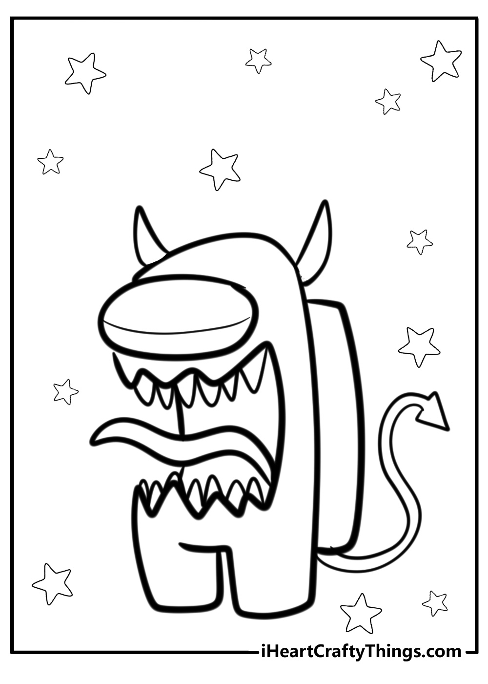 Scary among us coloring pages