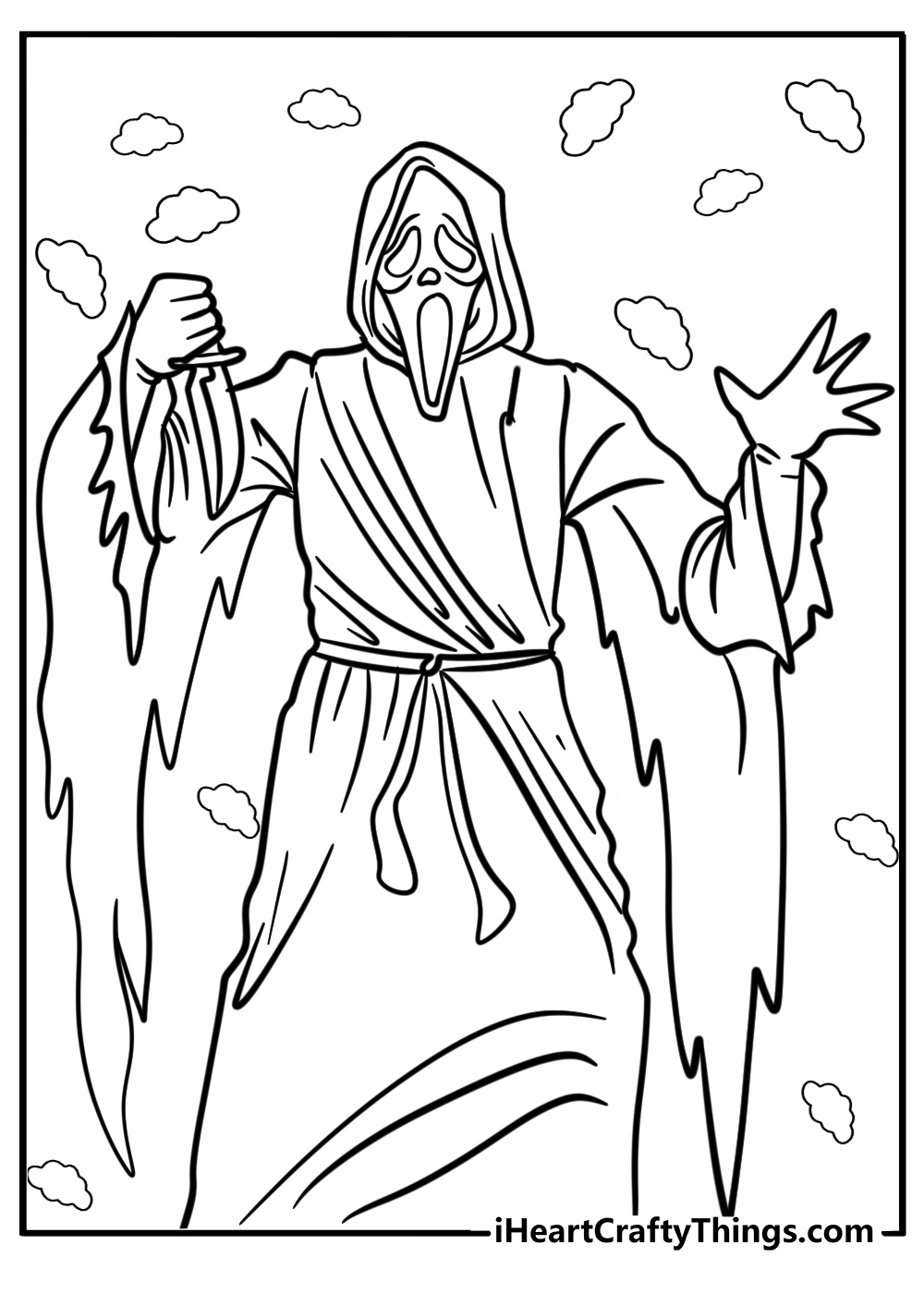 Scary coloring page