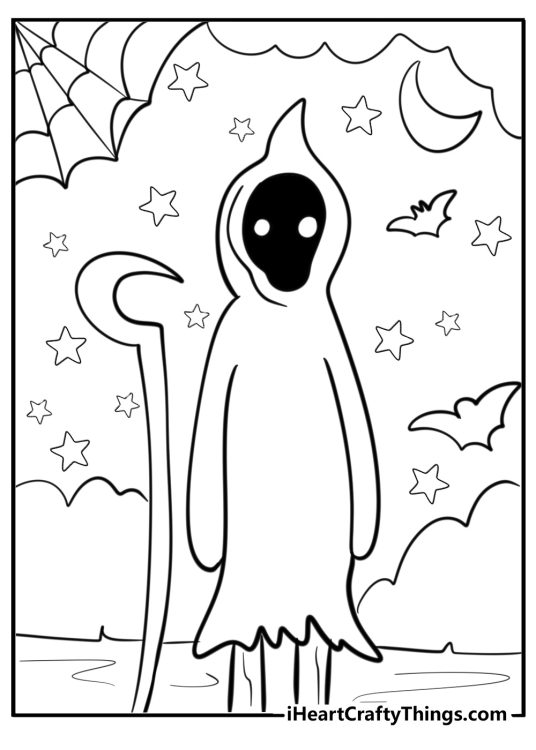 Scary coloring pages