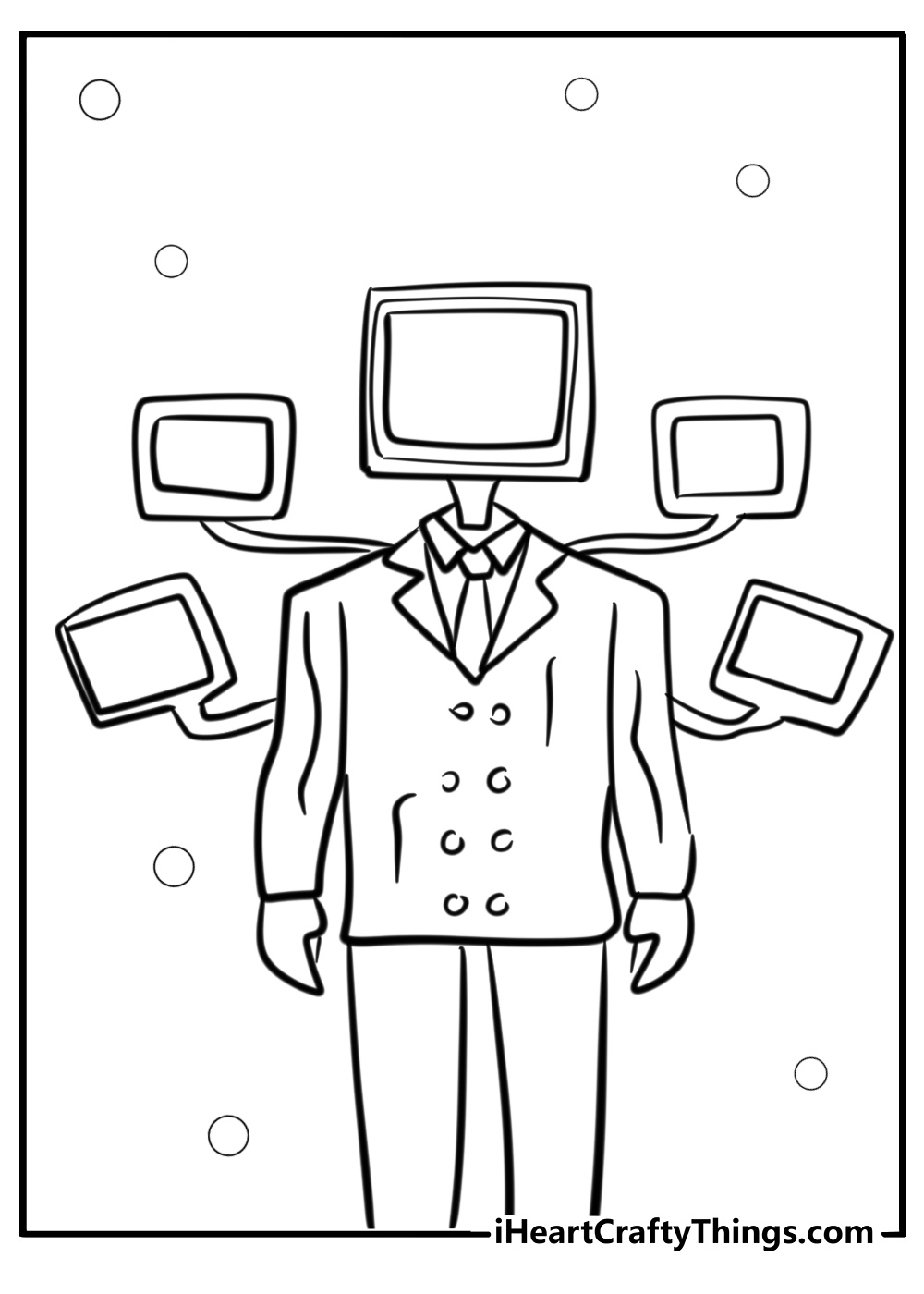 Skibidi toilet tv man coloring page