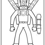 Titan skibidi toilet coloring page