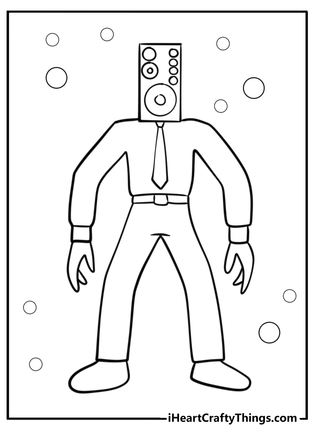 Titan speakerman skibidi toilet coloring page