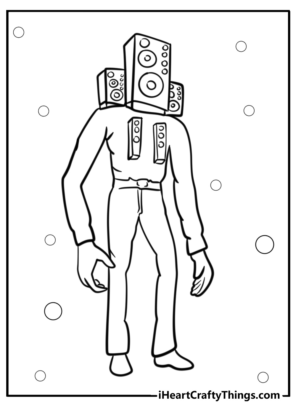 Toilet skibidi titan speaker man coloring page