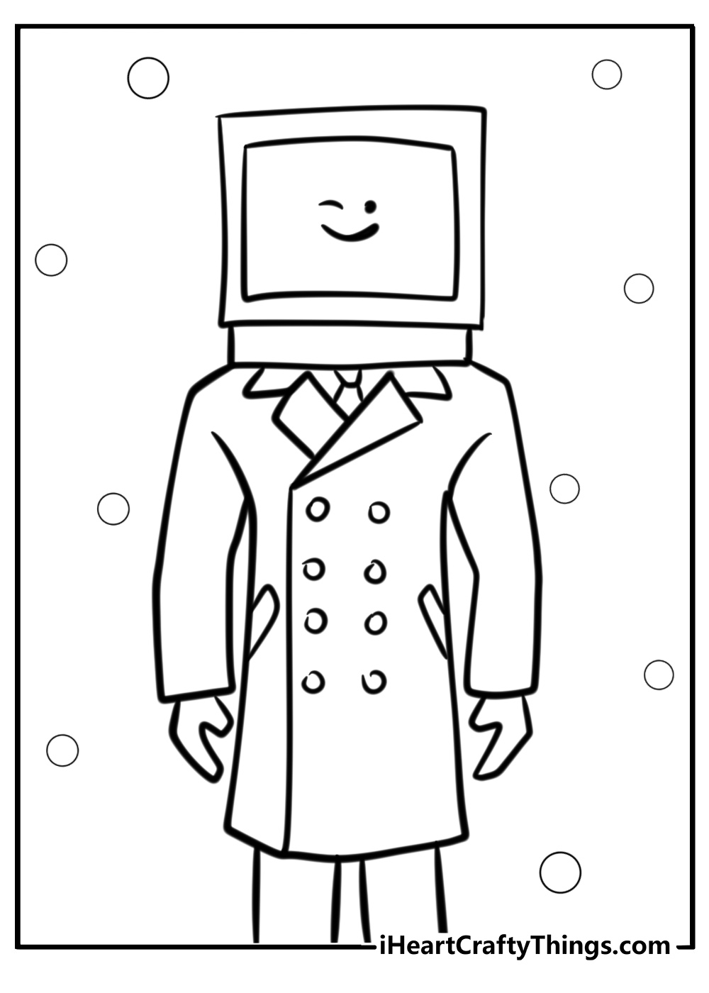 Tv man skibidi toilet coloring page