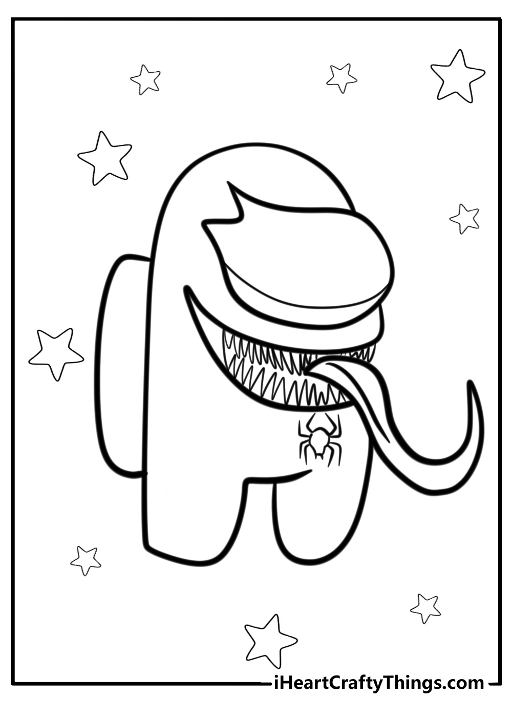 Venom among us coloring pages