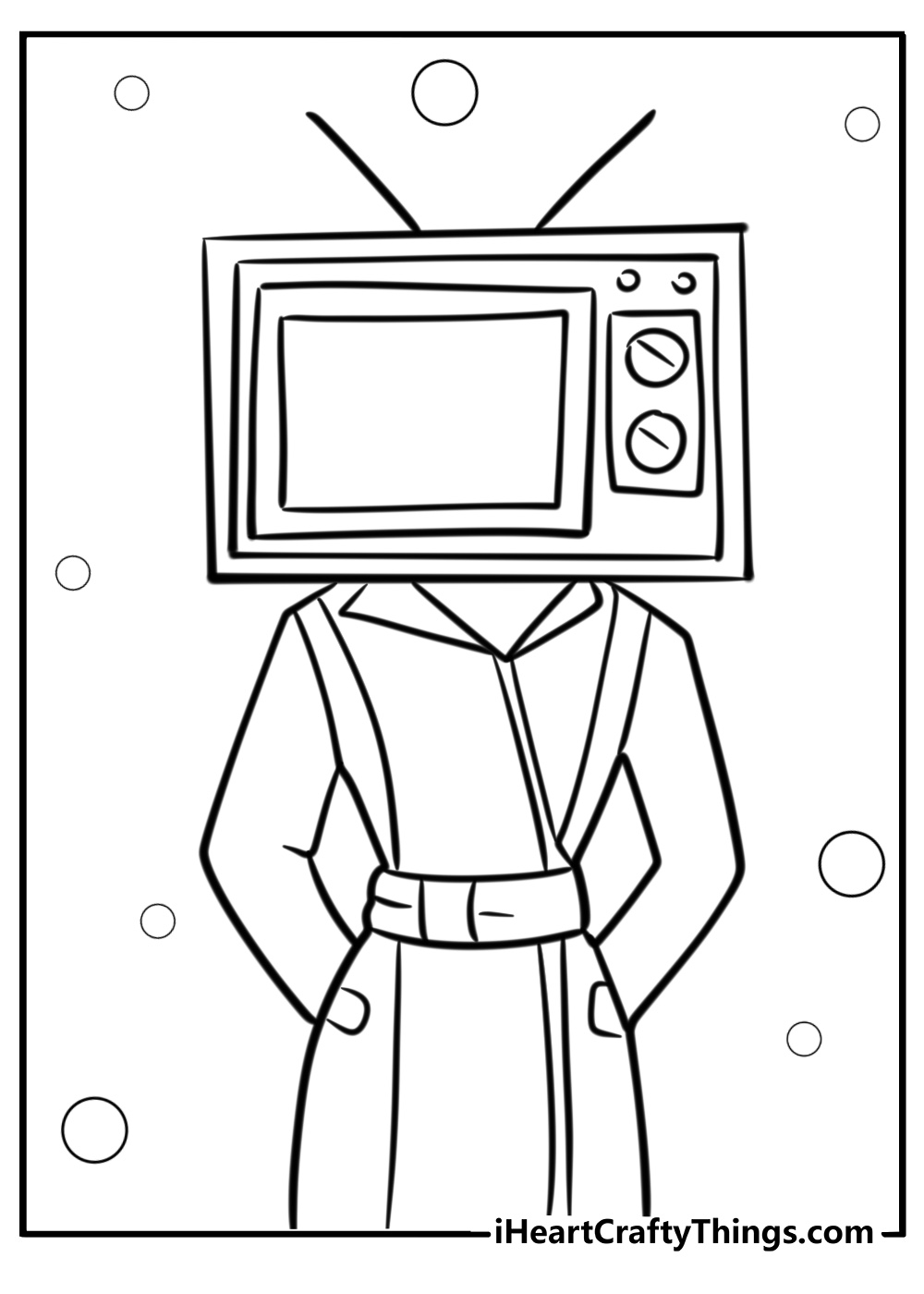 Woman skibidi coloring page