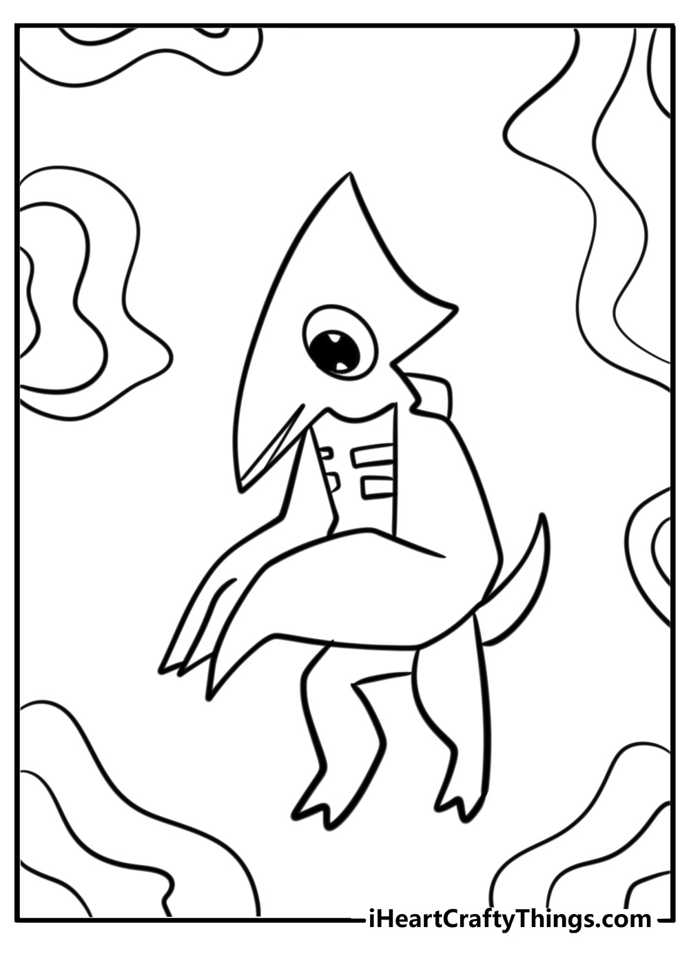 Yellow rainbow friends coloring pages