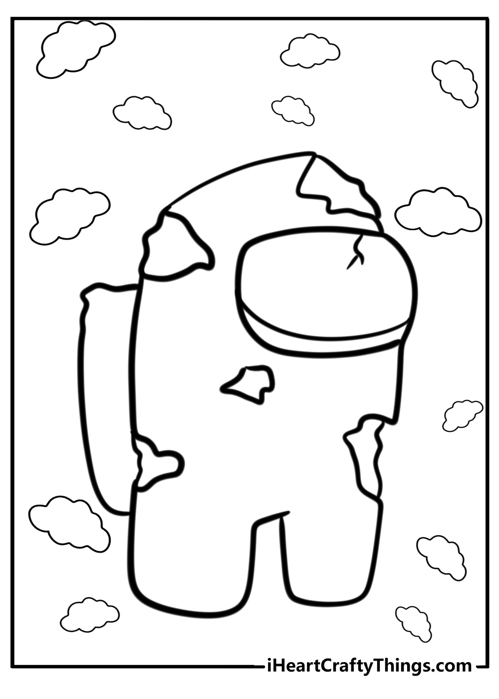 Zombie among us coloring pages