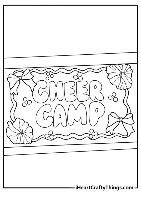 Cheerleader painting a spirit banner in art room coloring sheet free download pdf