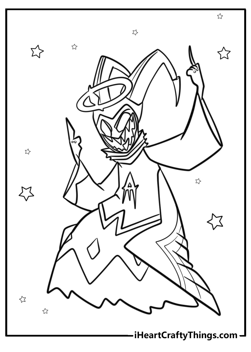 Adam hazbin hotel coloring page