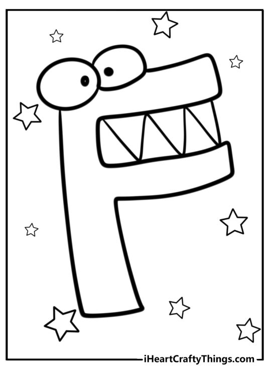 Alphabet lore f coloring pages