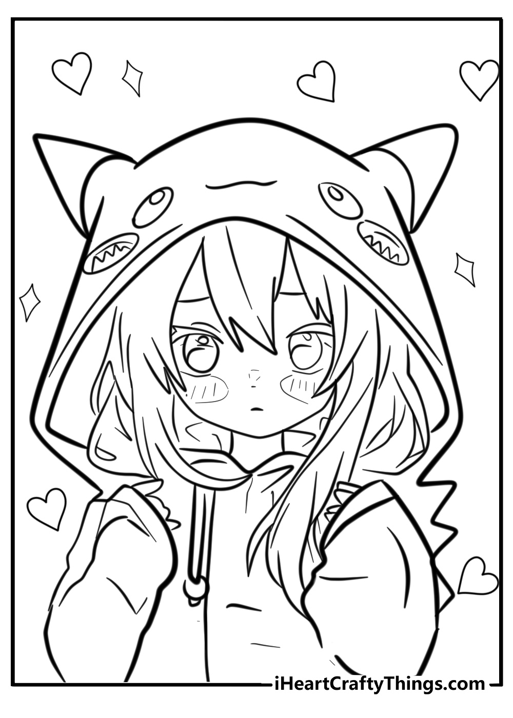 Anime cute coloring pages