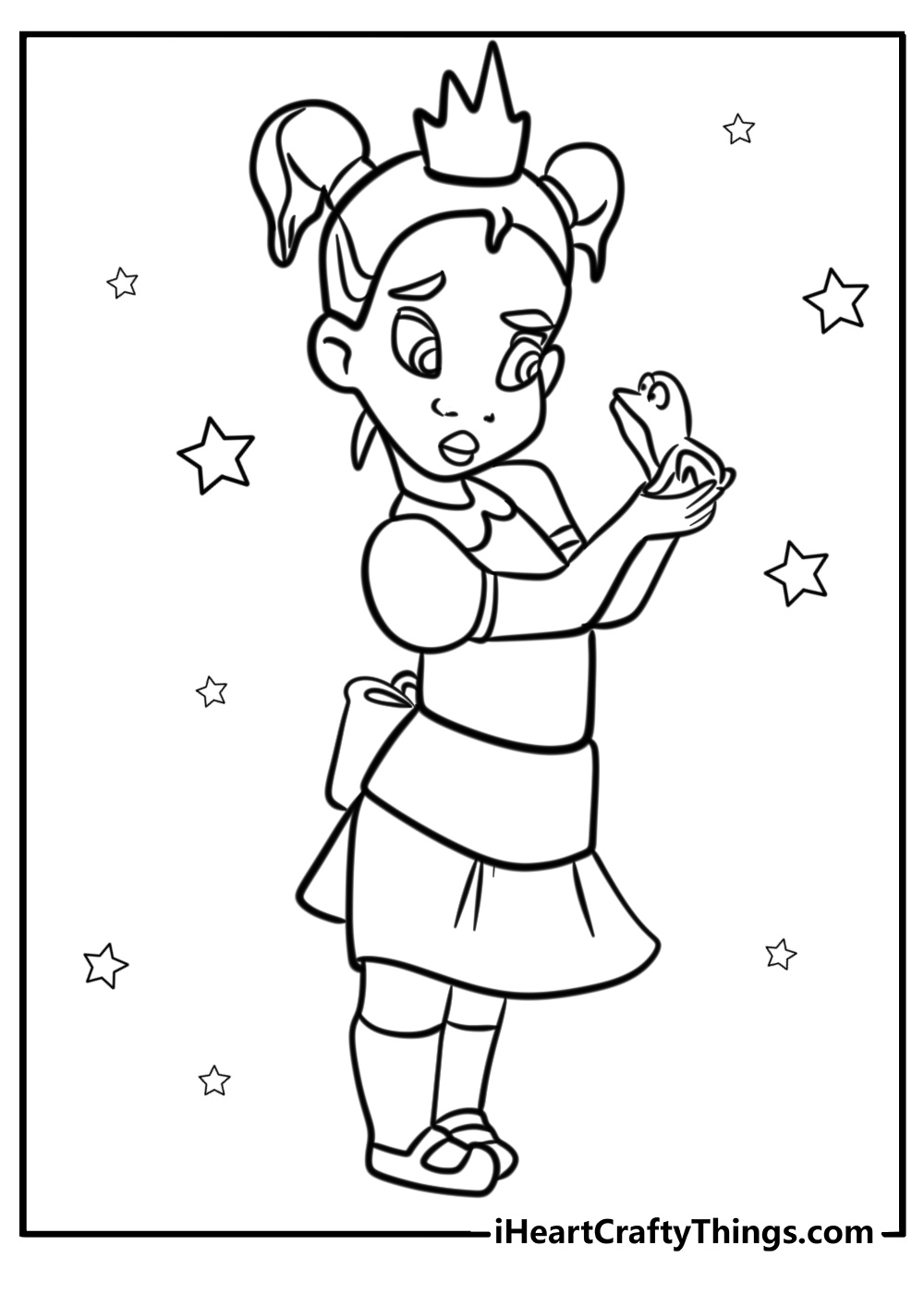 Baby tiana coloring pages