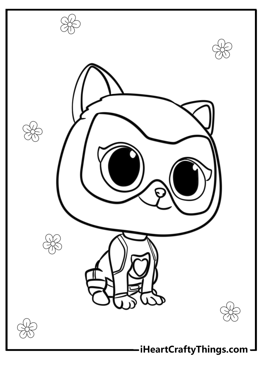 Bitsy super kitties coloring page