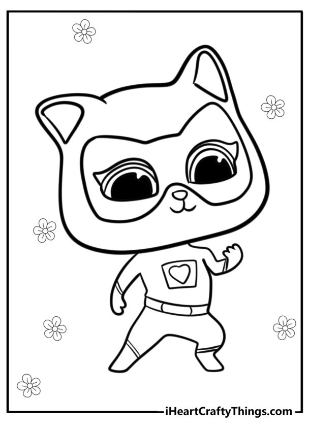 SuperKitties Coloring Pages I - Bitsy Superkitties Coloring Pages 608x851 