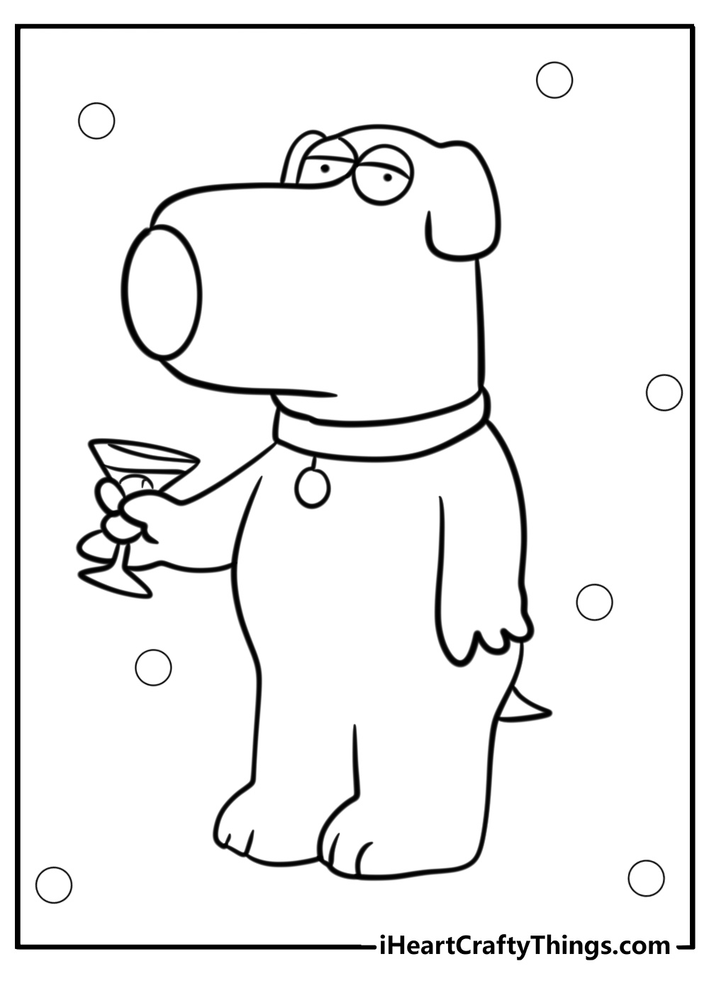 Brian family guy coloring page