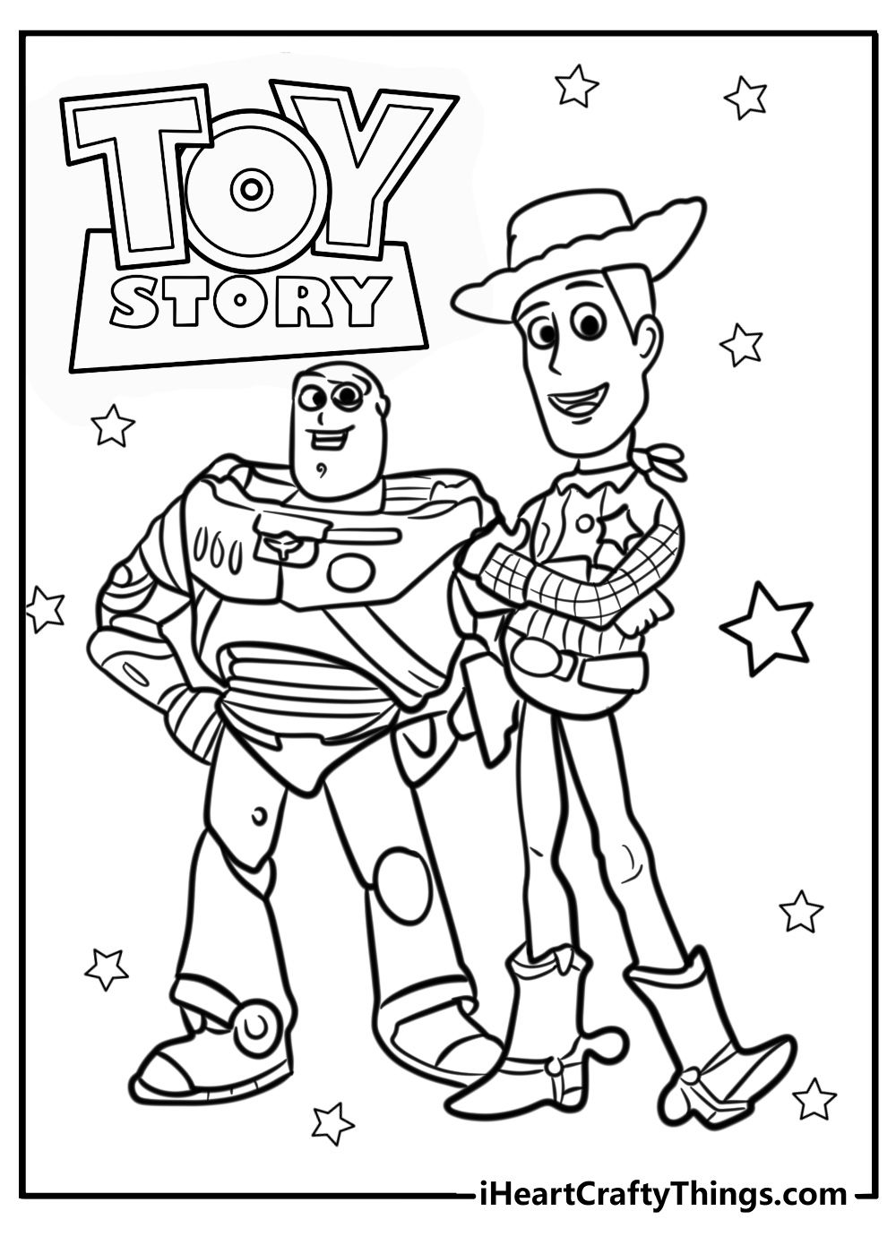 Buzz lightyear and woody coloring pages