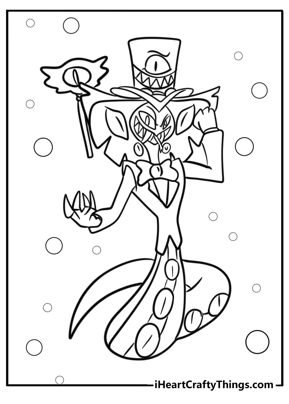 Camilla carmine hazbin hotel coloring page