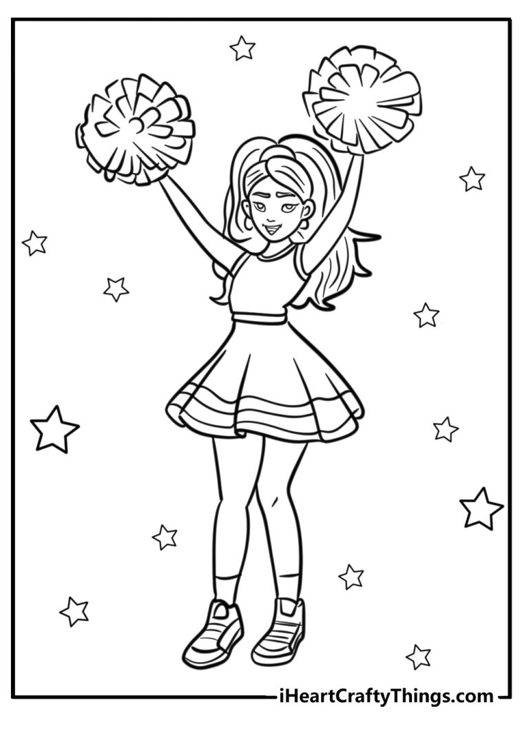 26 New Cheerleader Coloring Pages (100% Free To Print)