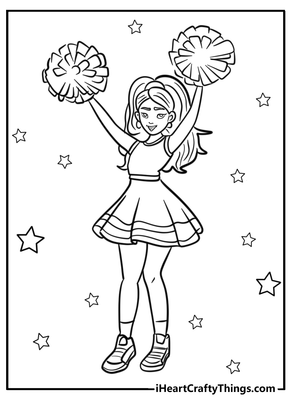 Cheerleader coloring page