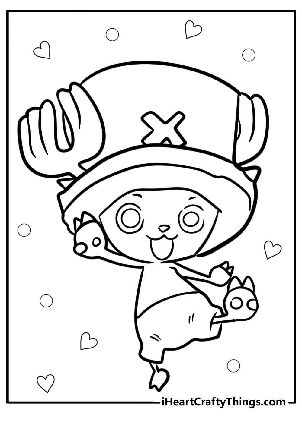 Chopper one piece coloring page