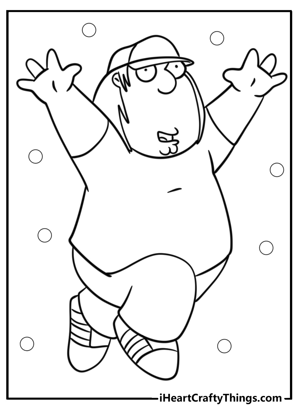 Chris family guy coloring page