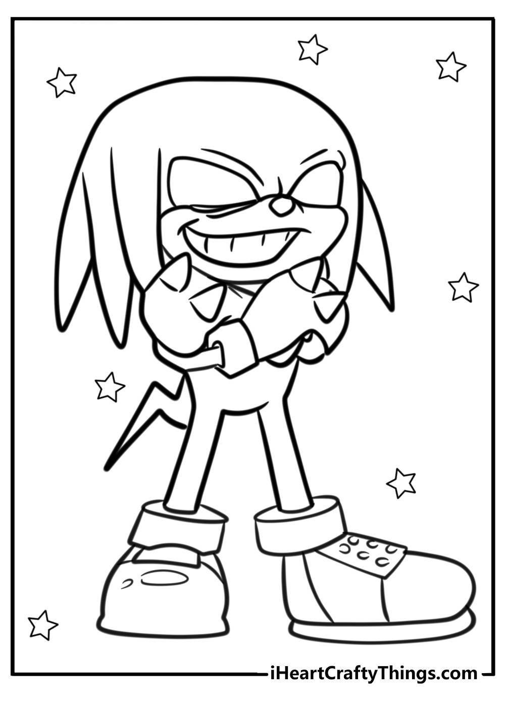 Classic knuckles coloring pages