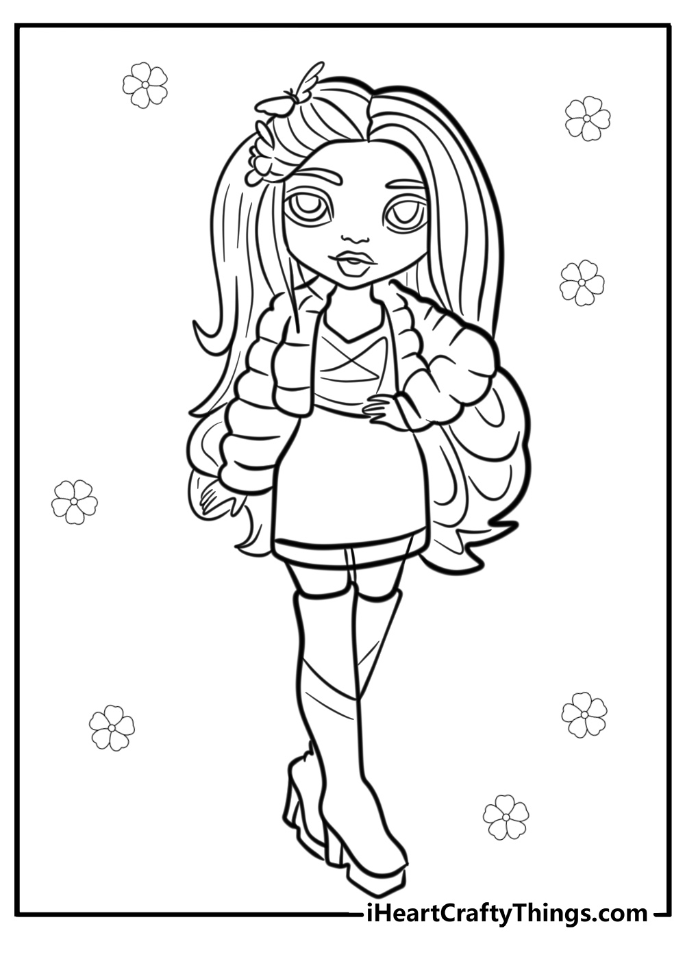 Coloring page rainbow high