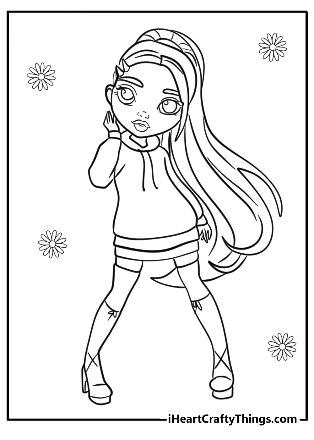 Coloring pages rainbow high