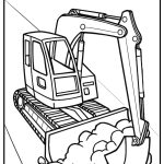 Construction digger printable pages