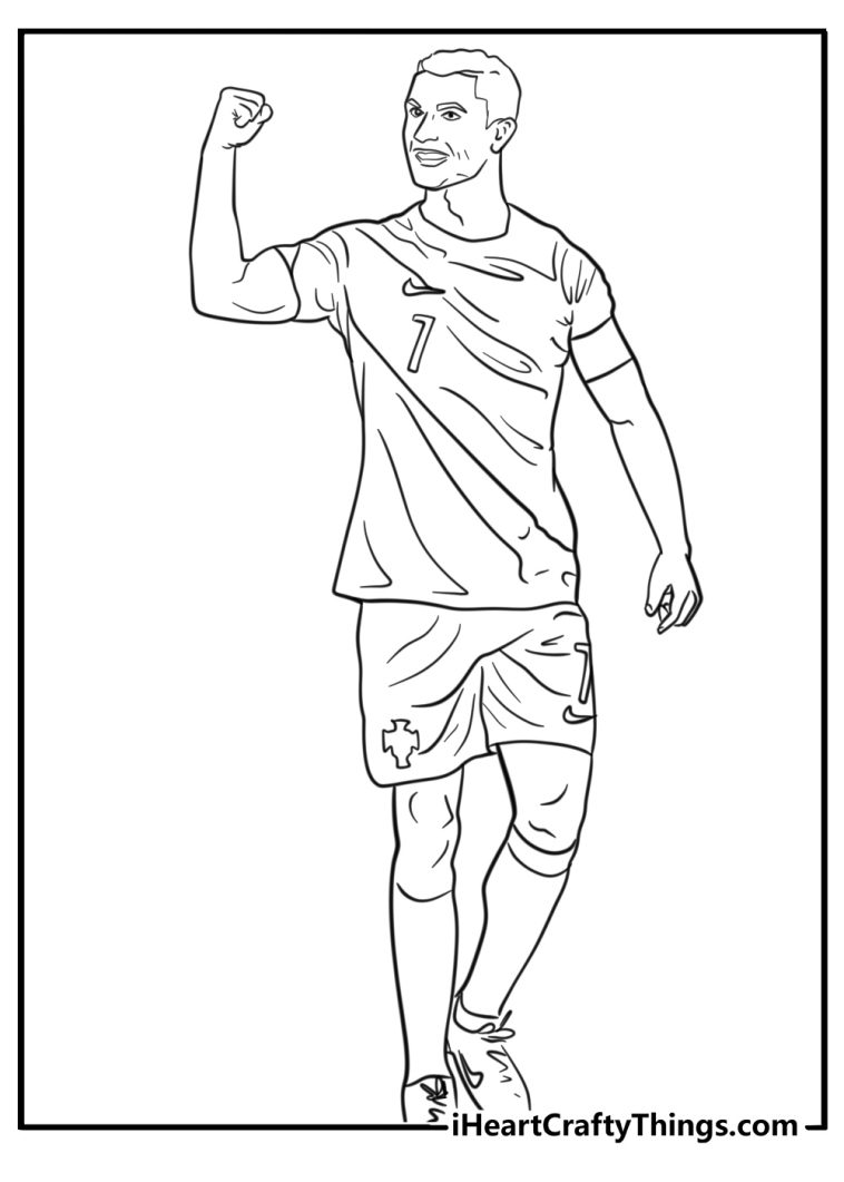 Cristiano Ronaldo Coloring Pages (25 Free Printable PDFs)