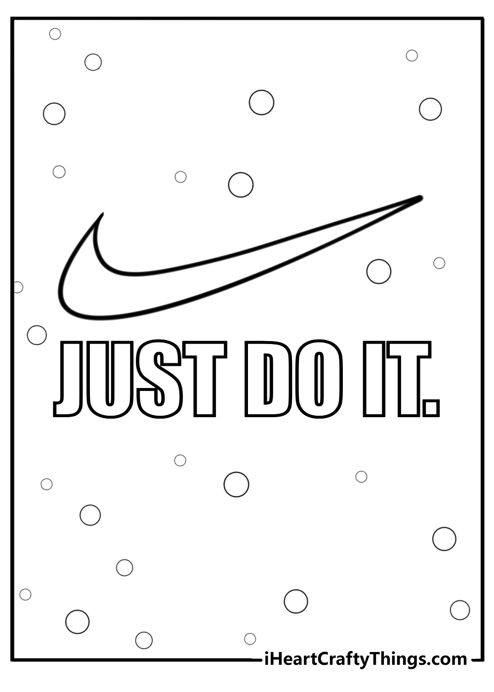 Crumbling just do it nike logo coloring page