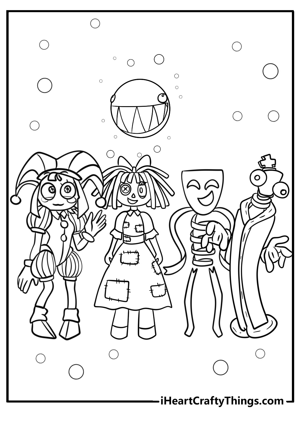 Digital Circus Characters coloring pages