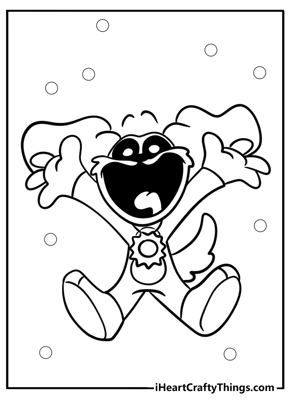 Dogday smiling critters coloring page